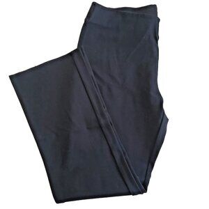 Soft Surroundings Women's Black Ponte Pull On Straight Leg Stretch Pants Size LG